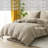 Solayne Muslin Duvet Cover Set 100% Cotton Double-Layer Linen Like Gauze Comforter Cover 3 Pieces Breathable & Lightweight For All Season-111460467-111460468