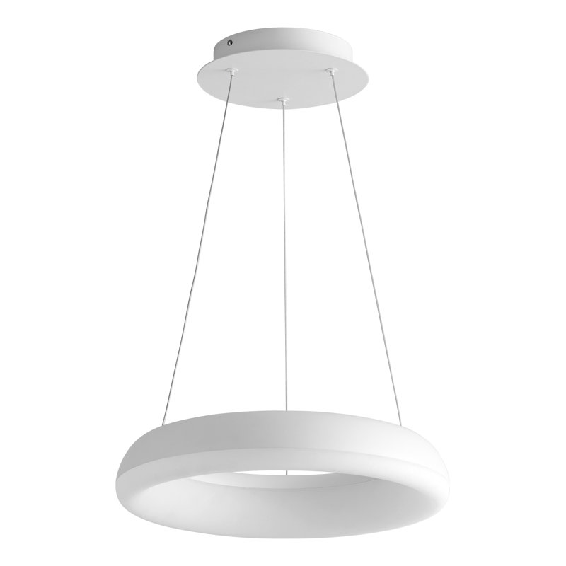 Lustre géométrique à 1 lumière DEL, H 99,25 po x l 15,75 po x P 15,75 po, Blanc