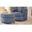Corduroy Upholstered Swivel Barrel Accent Chair with Hidden Storage Ottoman, Round Lounge Chair for Living Room-962505711
