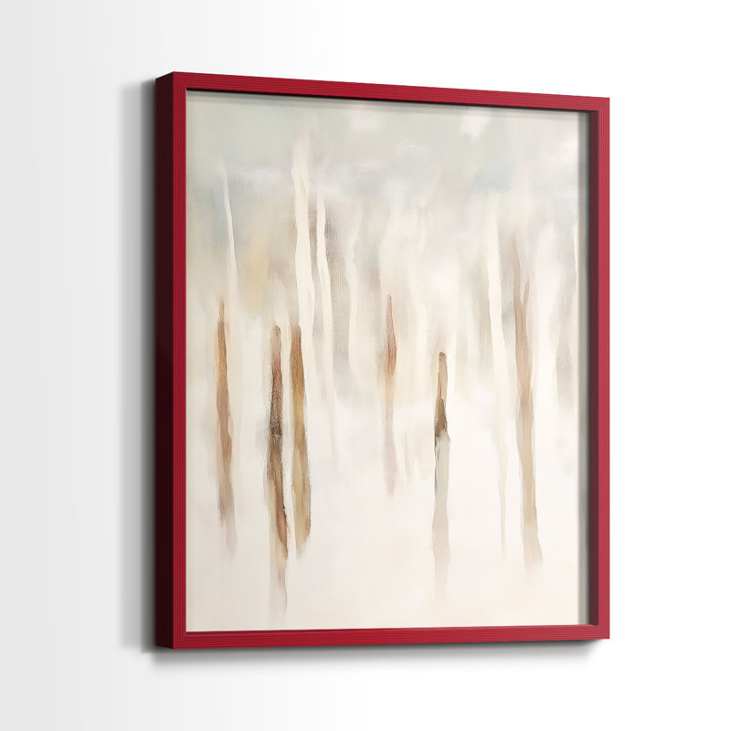 Série ABSTRACT DCC-XXII - reproduction encadrée de qualité supérieure - prête à être accrochée - aucun clou requis, Rouge