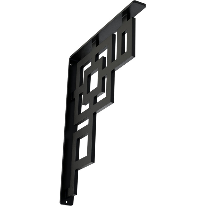 Support en fer forgé Eris, H 12 po x l 2 po x P 10 po, Noir