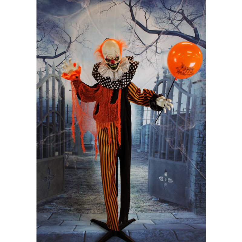 Pyro Life-Size Animatronic Clown with Flashing Red Eyes