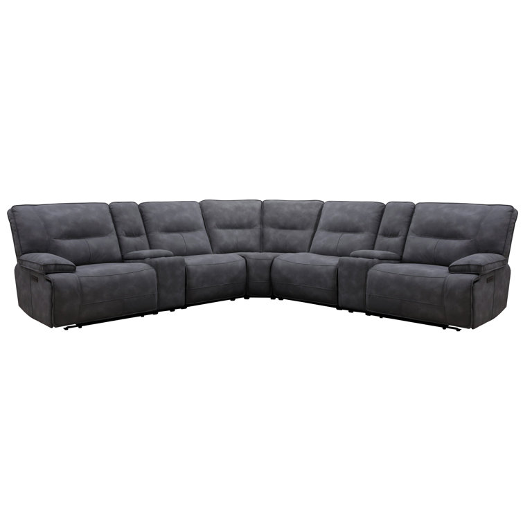 7 Piece Modular Power Zero Gravity Reclining Sectional With Power Adjustable Headrests