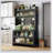 Heavy-Duty Metal Storage Shelves with Lockable Doors and Smooth-Rolling Wheels, Perfect for Organized and Efficient Storage Solutions.