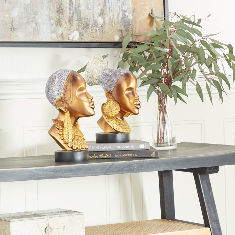 Ensemble de 2 figurines Eidson, Doré