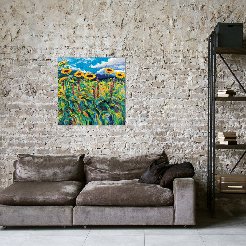 " Foxy Triptych Panel III " by Iris Scott Oil Print, 12" H x 12" W x 0.75" D, Wrapped Canvas, No Mat