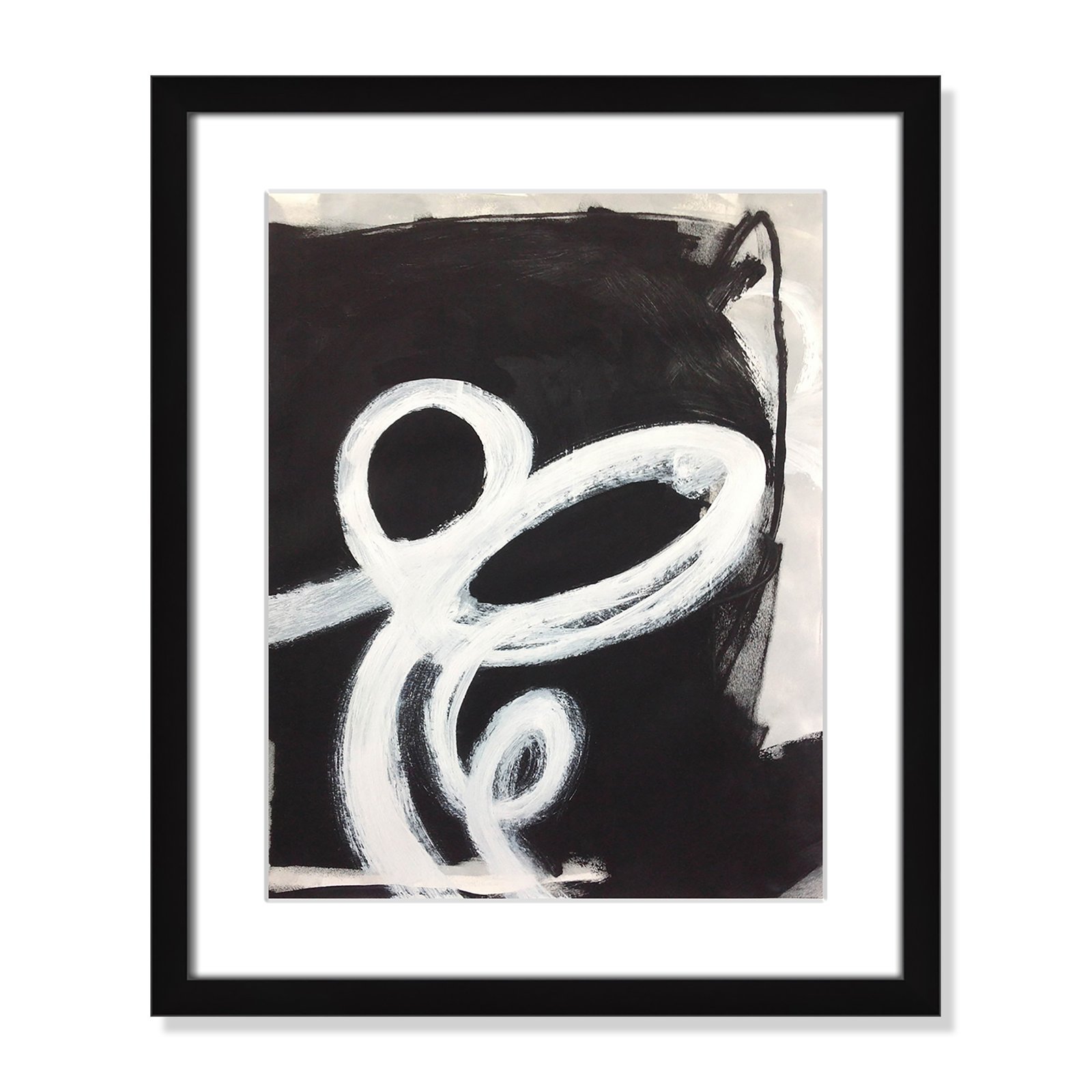 Ansonia Swirly Swirls II Print by , Yes, Black Single Picture Frame, 19" H x 16" W x 1.25" D