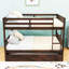 Lit superposé en bois multi-fonctionnel détachable sur lit double avec lit gigogne escamotable