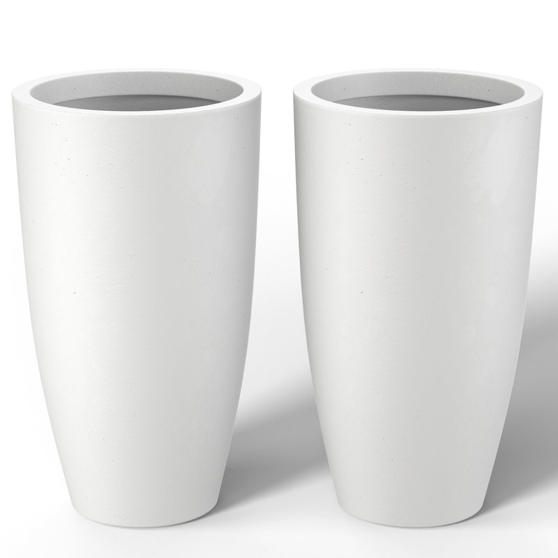 Khailey Handmade Pot Planter, Crisp White