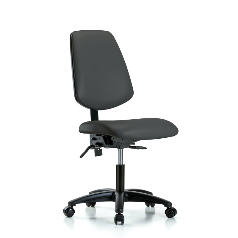 Chaise de travail Evelin, Roulettes, Anthracite, Inclus