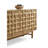 Wooden Color Grid Dining Accent Cabinet