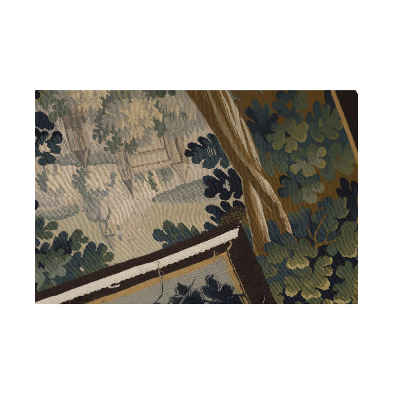 Hand-Knotted High-Quality Green and Brown Runner