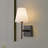 Classic Bronze 13'' Tall 1-light Fabric Shade Wall Sconces Mondern White Linen Tapered Shade Sconce For Bathroom Mirror Hallway
