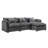 Millan 112" L Shaped Modular Sectional Sofa with Ottoman & Memory Foam-981880002