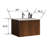 24" Bathroom Vanity - Striped Walnut White Ceramic Sink Wall Mounted Safer Curved Edges Elegant Feel Stylish Design-106246751-106246738