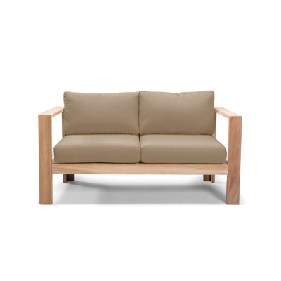 Sonoma 59'' Teak Outdoor Loveseat with Sunbrella® Cushions