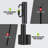 8 Pack 1.3 FT String Light Poles, Suspension Outdoor Fence Post Lights with Clip and Bracket