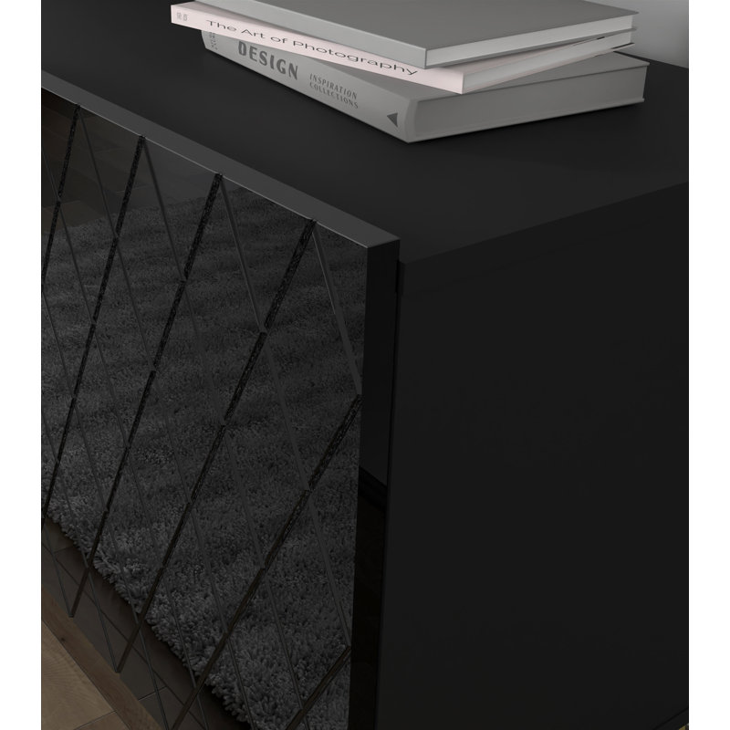 56.88'' Sideboard, Black/Gold