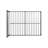 Queen Size Platform Bed Modern Style Metal Cool Gray with Headboard Under Bed Storage No Box Spring Needed