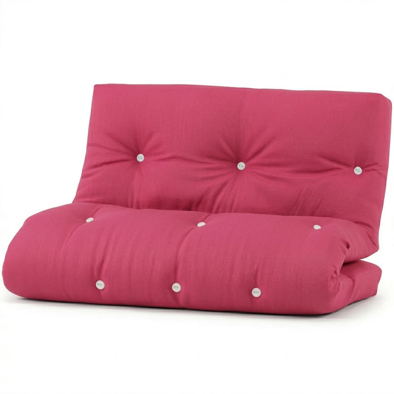 15cm Futon Mattress Futon  Mattress, 3 Seater 135x193cm, Pink