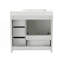 Meuble-lavabo de salle de bain avec lavabo simple, meuble-lavabo moderne avec 2 portes à fermeture et 4 tiroirs