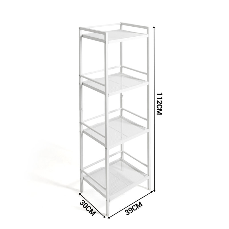 39cm W Metal Storage Rack, White