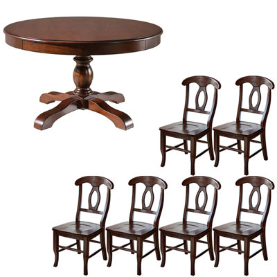 American style retro solid wood dining table set