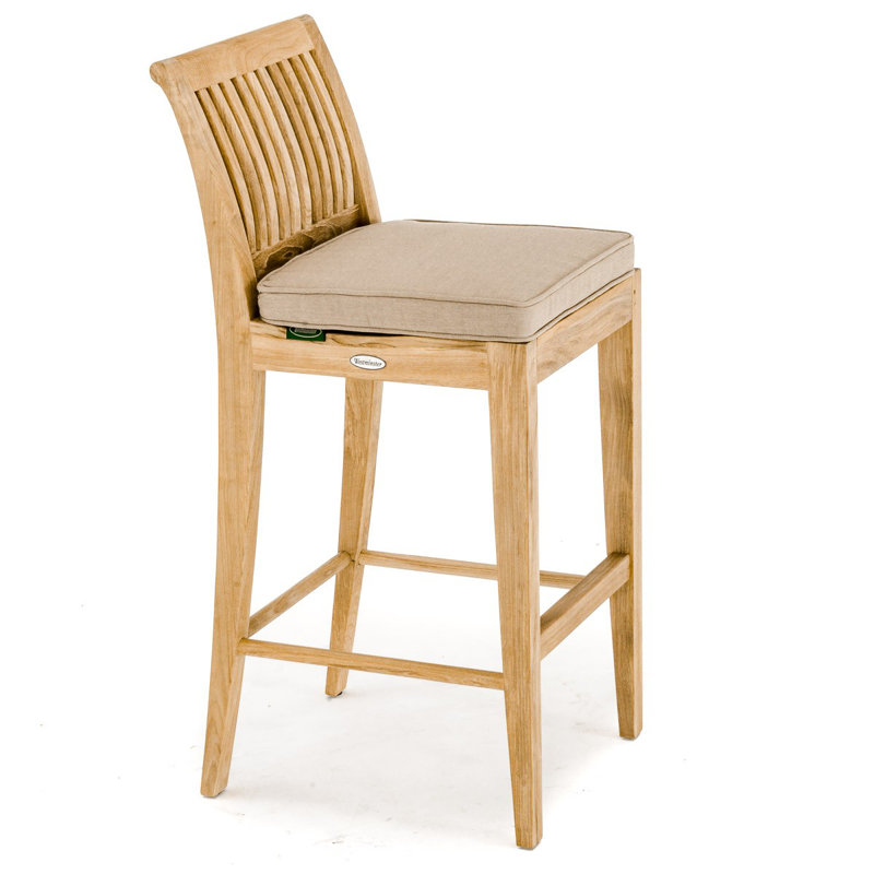 Teak Outdoor 29.13'' Bar Stool