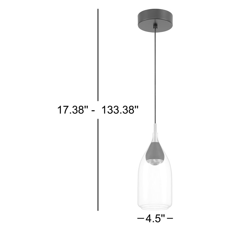 Luminaire suspendu simple en or 1 lumière Demetra