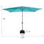 Parasol de marché rectangulaire avec base-68961479