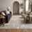 Rug Branch Linea 5' x 7' (5'3" x 7'1") Cream/Beige Striped Indoor Area Rug, Contemporary, Low Pile, Stain-Resistant Carpet - Living Room, Bedroom, Dining Room, and Kitchen-1427300663