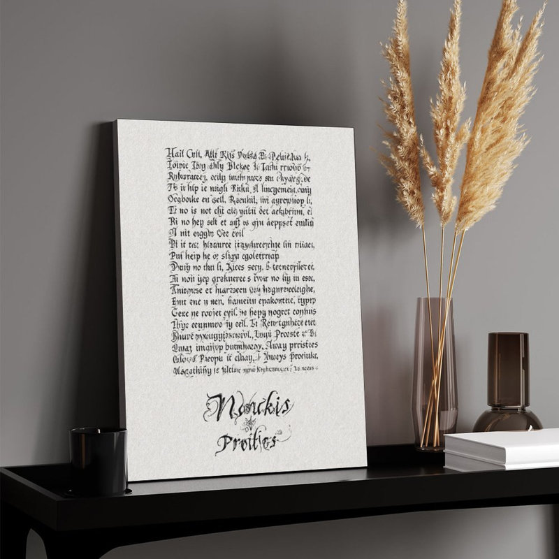Mystic Vintage Scripture, 16 x 20 po, encadré en bois, art mural