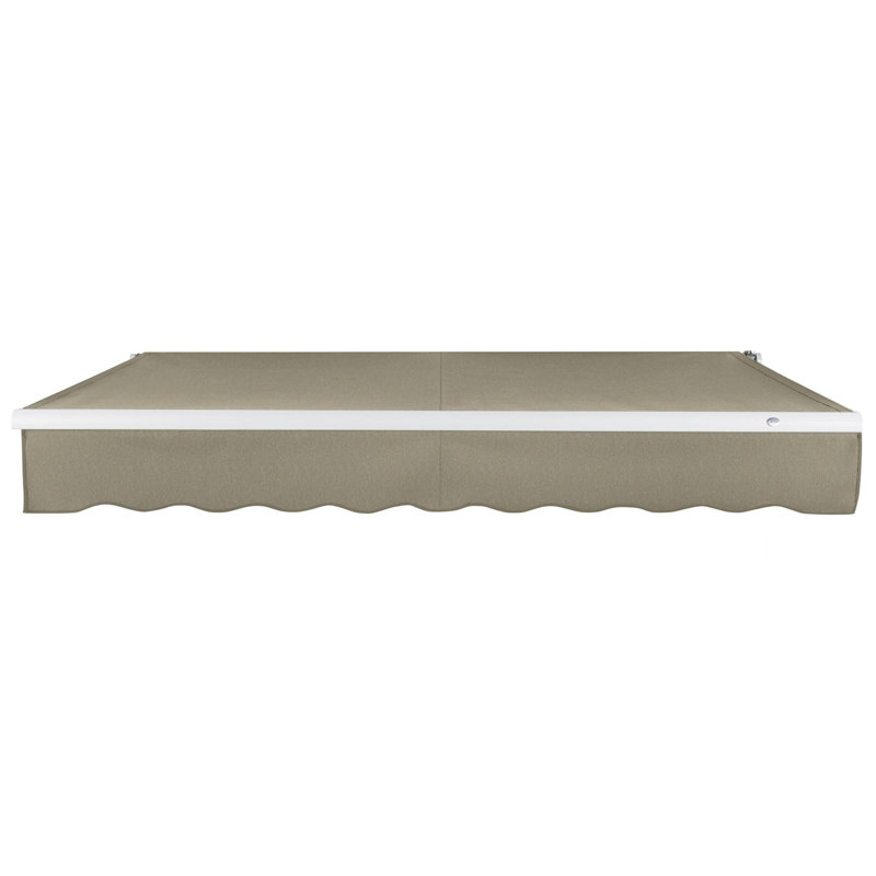 Auvent rétractable Awntech Maui, l 24 pi x P 10 pi, Moteur à gauche, Sac en toile de jute