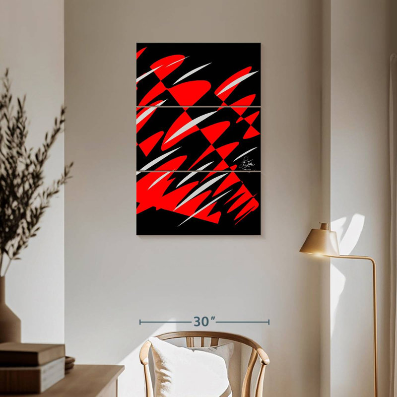 Avery Reflections Red, 57" H x 36" W