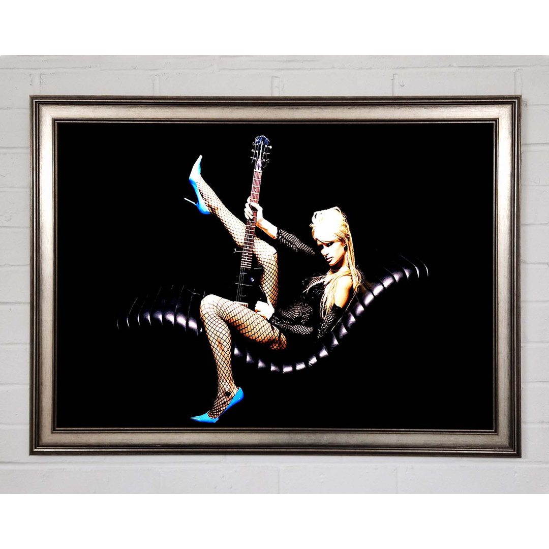 Paris Hilton Gitarre Gerahmter Druck Wandkunst