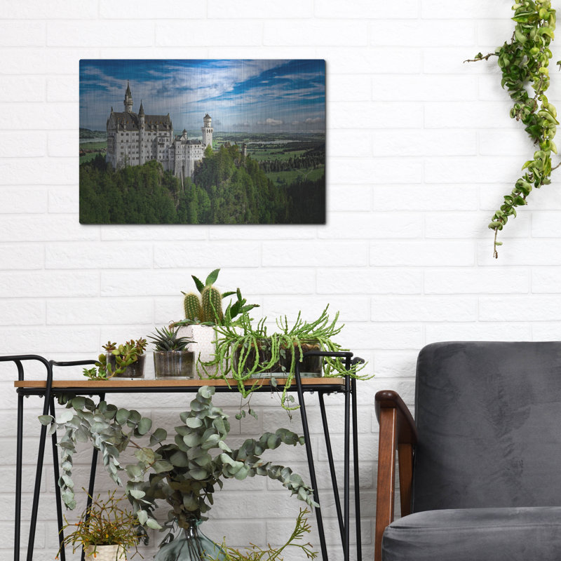 «Castle In The Sky» par Jonathan Ross, art mural en métal, H 12 po x l 16 po