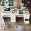 120cm W Computer Desk with File Drawers and Storage Drawers-1136934903