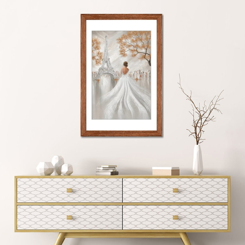 Eiffel Elegance, Paris Flair_1PFA, Cadre classique en bois, H 24 po x l 16 po