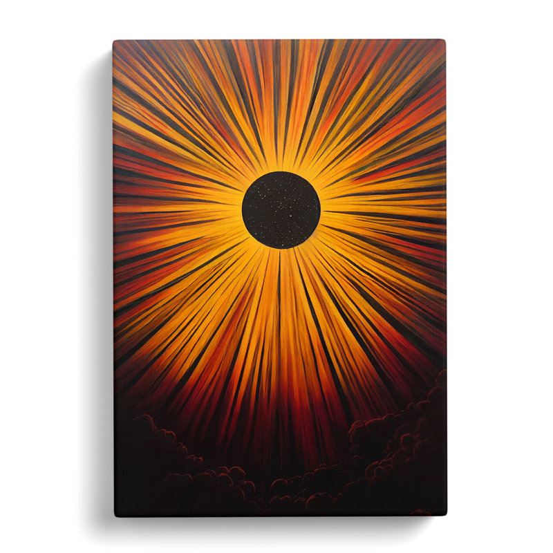 Ardara Sun Modern Art - Wrapped Canvas, 60cm H x 40cm W