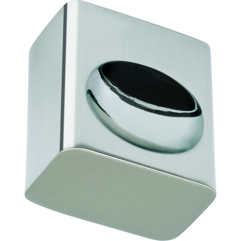 Element 1" Length Rectangle Knob, Brushed Nickel
