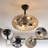 19" Hemp Rope Woven Ceiling Fan, Dimmable, 7 Blades, Reversible DC Motor.