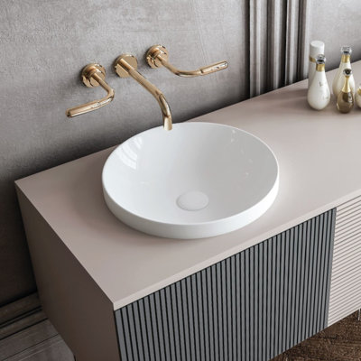 Velanso Nivaro 17'' Fireclay Circular Bathroom Sink