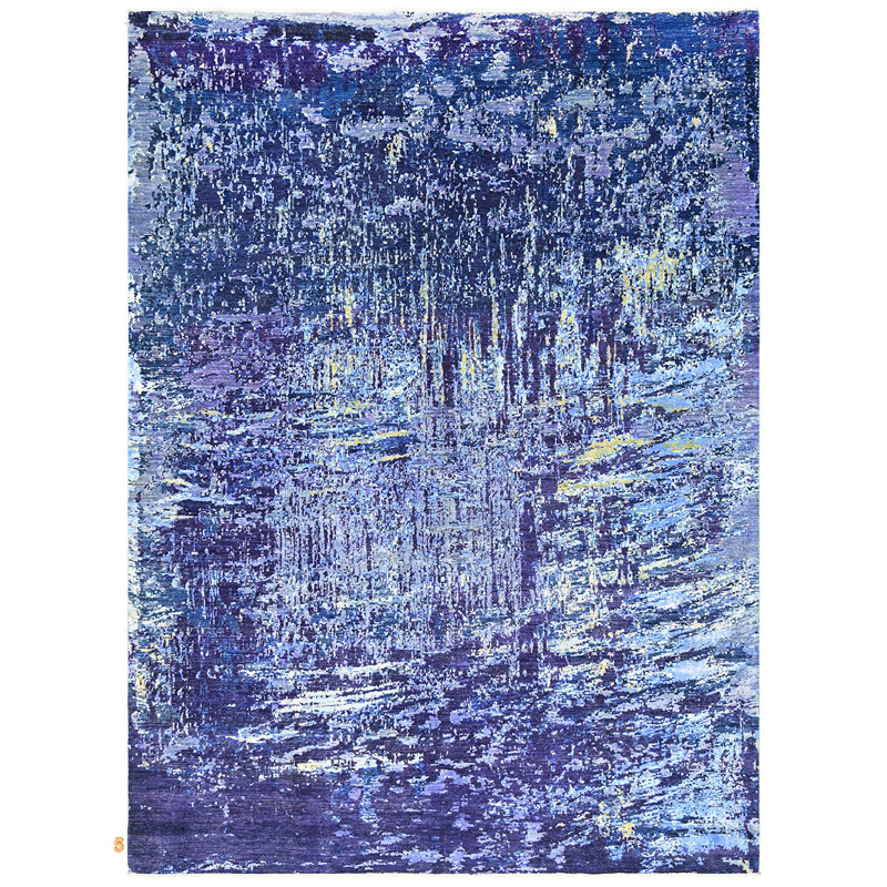Tapis bleu / blanc de haute qualité