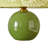 11.81-in Green Snowflake Glossy Ceramic Table Lamp With Fabric Lamp Shade-2065283446