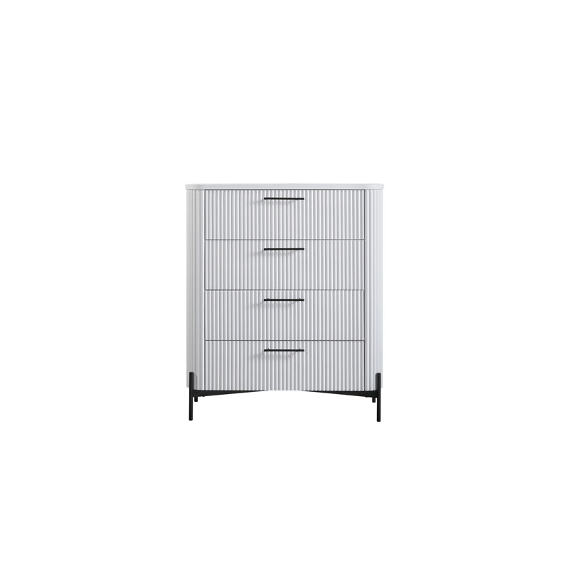4 Drawer Chest - White