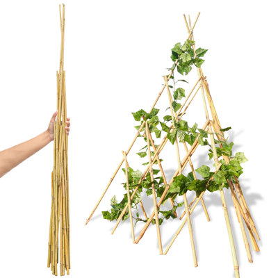 4ft Expandable Natural Bamboo Teepee Trellis