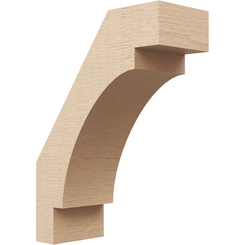 Attelle de genou en faux bois de cèdre brut Timberthane, l 5 po x P 12 po x H 16 po, brun clair apprêté