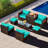 Tarece 6 - Person Patio Conversation Set with Cushions-1755610765-1780306463