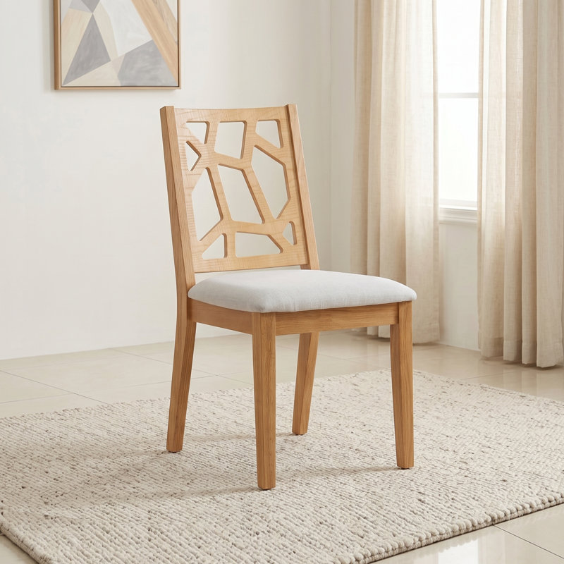 Chaise de salle à manger Latrix, Chêne miel