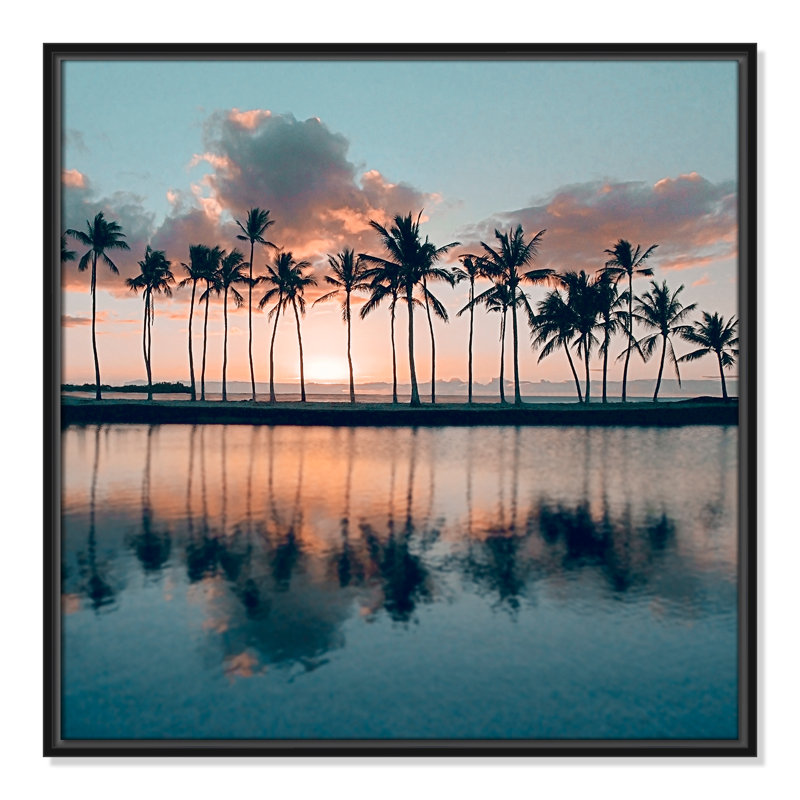 «Big Island Palms» par Danita Delimont, H 25,5 po x l 25,5 po x P 2 po, Noir
